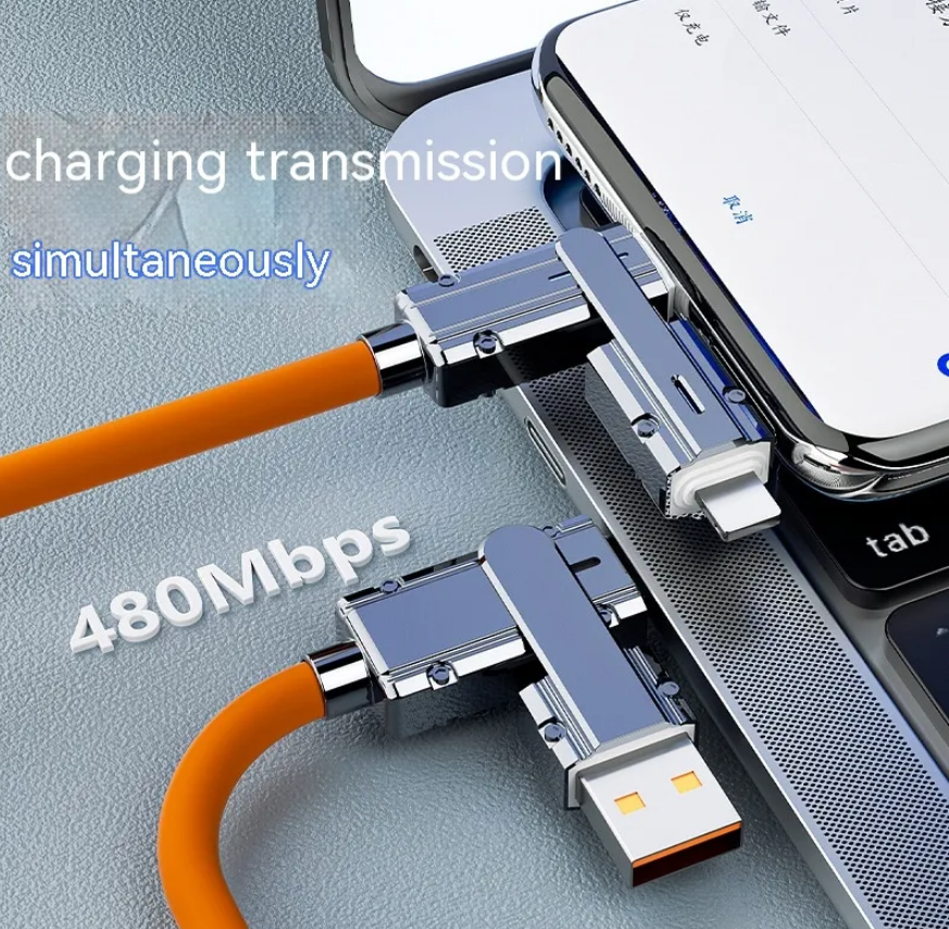 3 in 1 Rotating Fast Charging Phone Charger