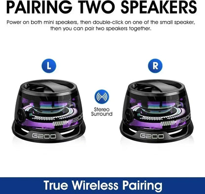Bluetooth Speaker Portable G200 RGB Lighting Magnetic Speaker BT5.3 Mini Sound Box 7 Hours Playback Phone Holder